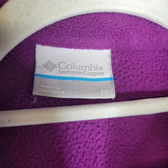 Columbia Women's Medium Jacket Full Zip Fleece Purple - Picture 4 of 5